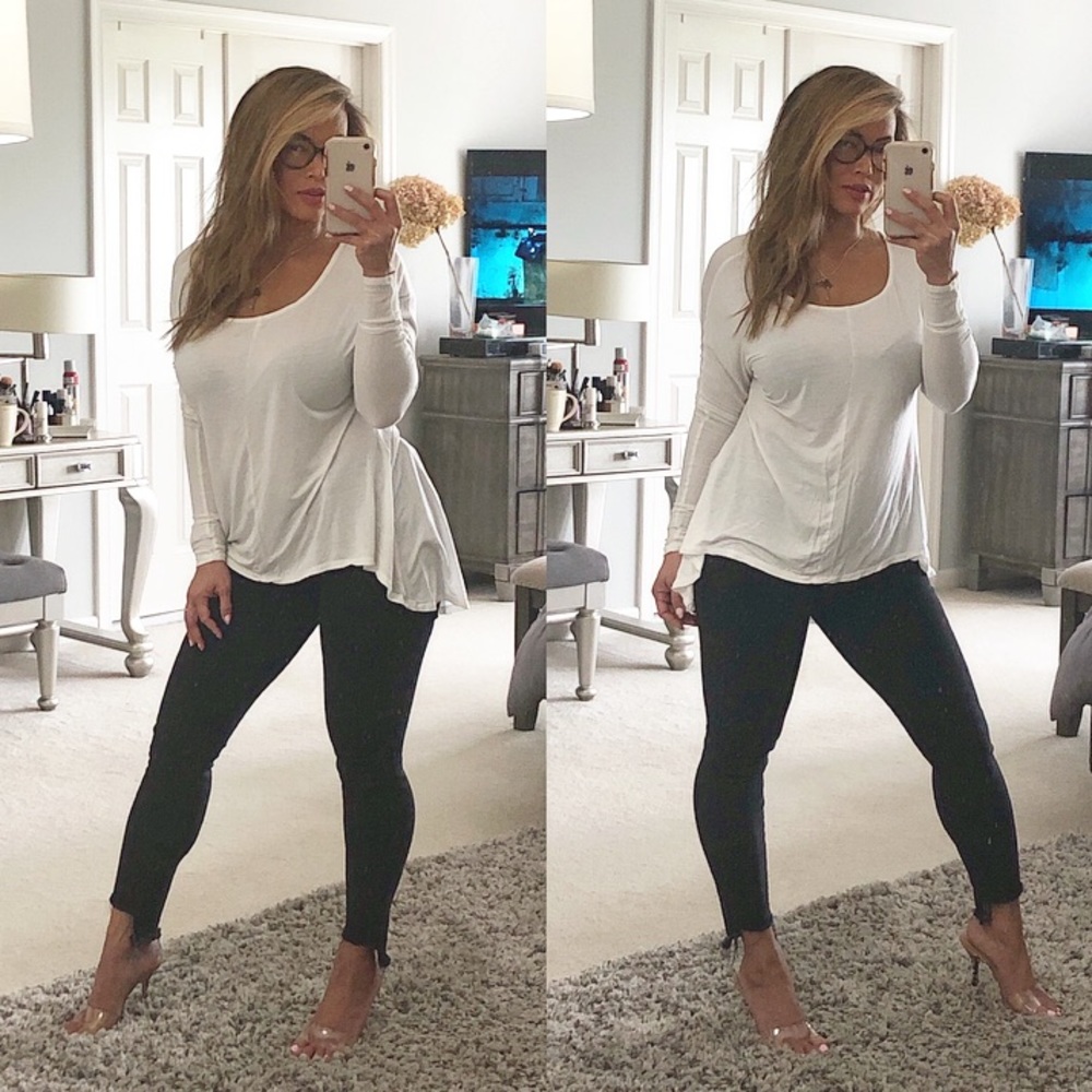 DAVID LERNER SOFT TOP TUNIC TEE S